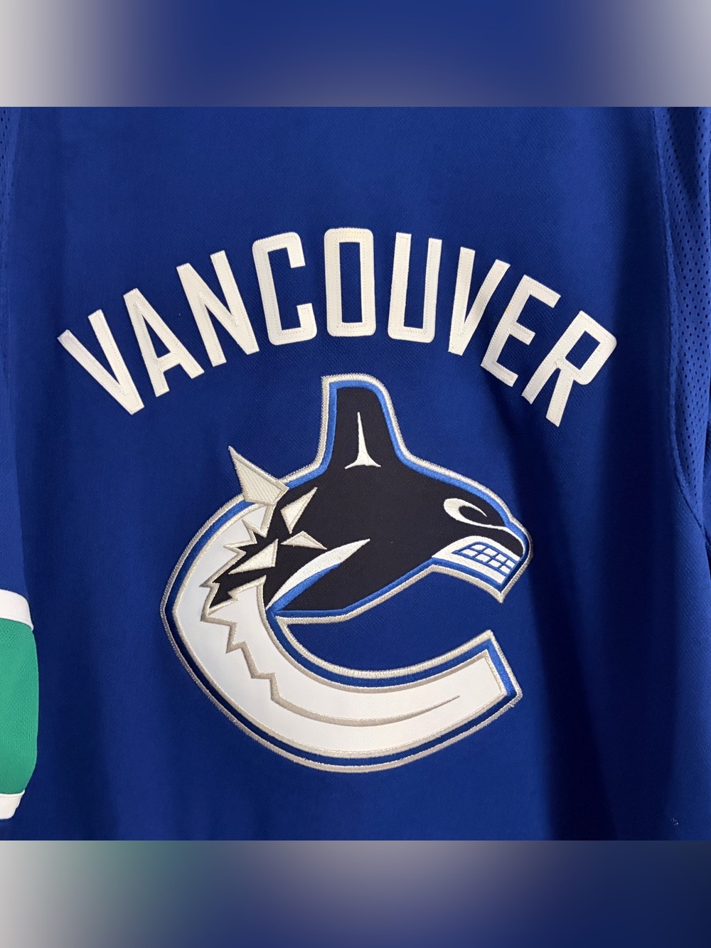 Authentic Adidas Vancouver Canucks Bo Horvat Blue Orca Jersey Size 56 2XL XXL - Picture 5 of 6